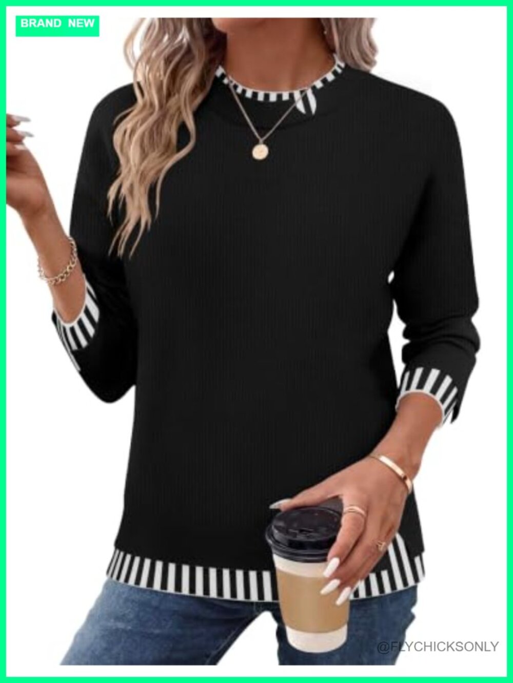 Zeagoo Women's Crewneck Long Sleeve Pullover Sweater Knitted Casual